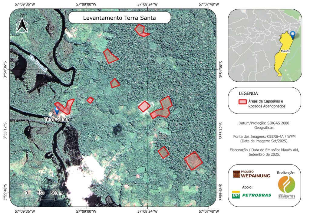 Identificação de vegetação secundária ( Capoeiras) e roçados abandonados na comunidade Terra Santa